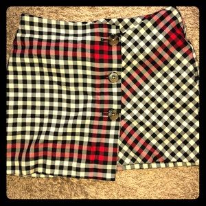 Plaid mini skirt